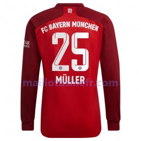Maillot de Foot FC Bayern Munich Thomas Muller 25 Domicile 2021-22 Manches Longues